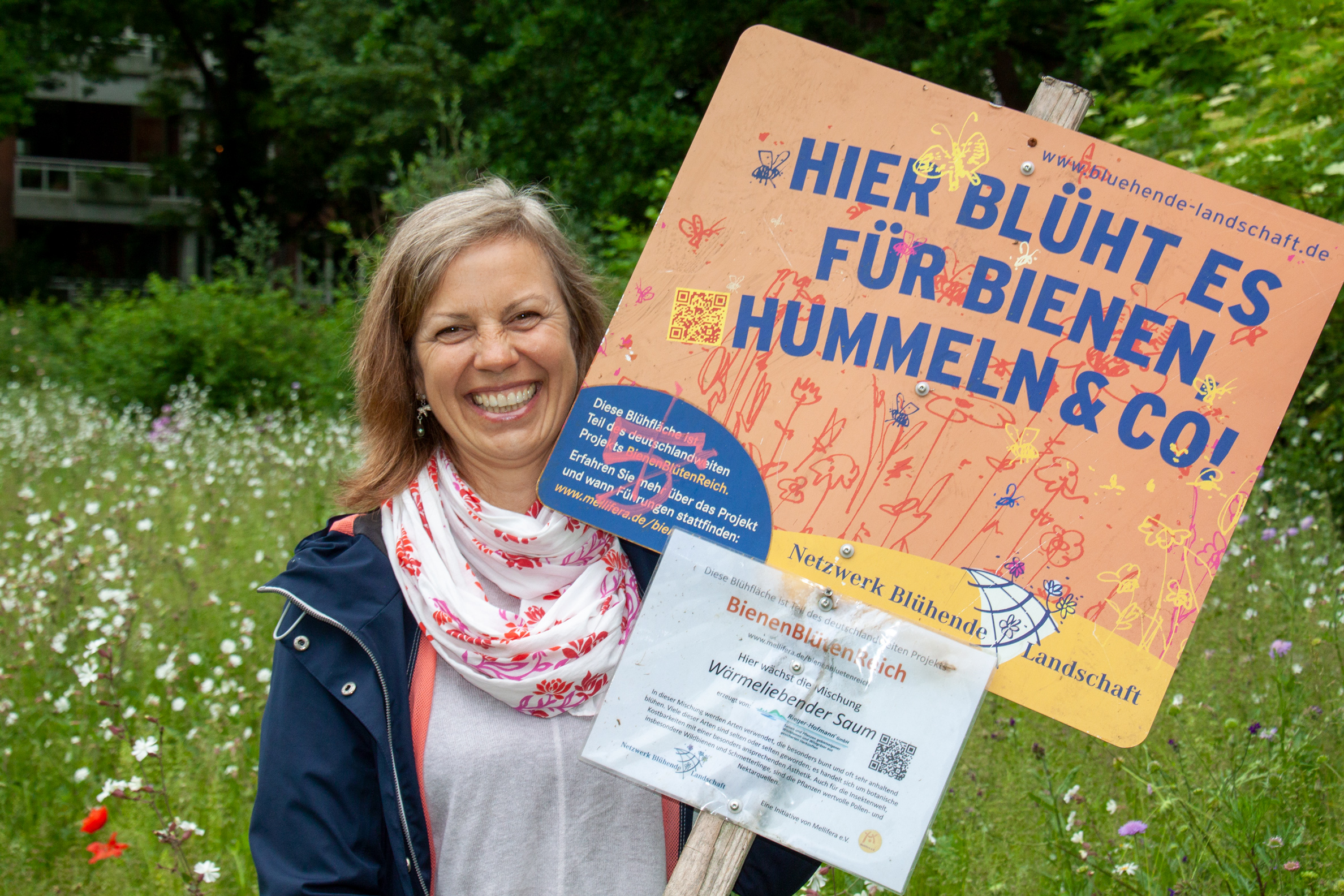 Heike Uphoff von der Tellkampfschule in Hannover setzt sich mit der Schaffung von Blühflächen für den Artenschutz ein